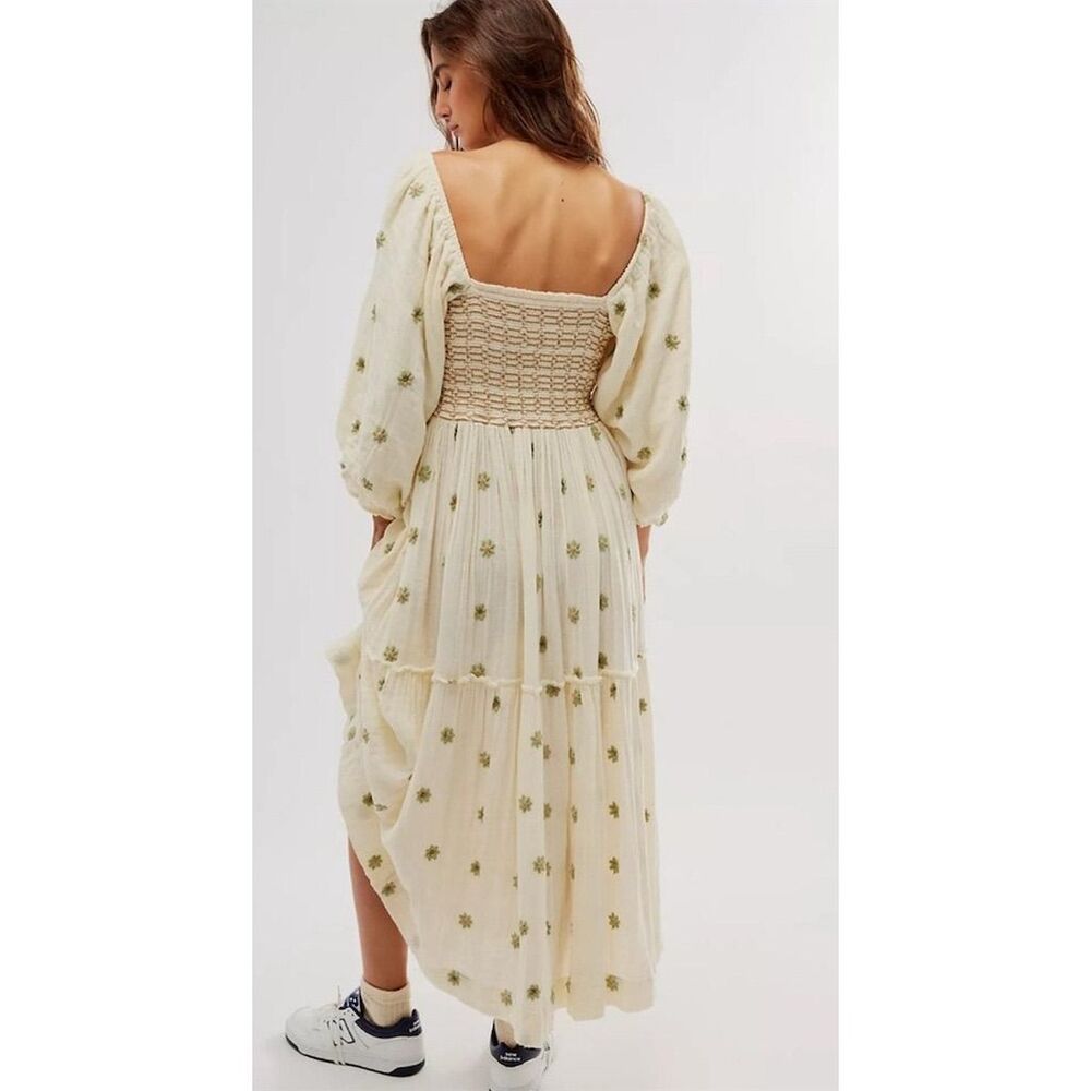 EUC Free People Women's Dahlia Embroidered Dress size small $168 SOLD OUT - Picture 2 of 10